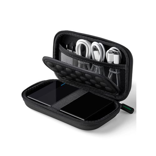 Ugreen Hard Drive Case, External Hard Drive Bag, 2.5 Inches Universal Electronic Power Bank Bag, Cable Bag, Travel Organiser, Compatible with WD My Passport Mobile, Accessories, Cables, HDD, SSD