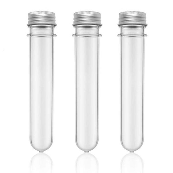 HJ Test Tube Small Divided Storage Container, Clear Portion Bottle Refill Container, Leak Proof, Portable Condiment Medicine Travel Bottle (5pcs)