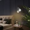 Modern Crystal Globe Wall Sconce 5W Dimmable LED Chrome Light for Bedroom & Bath