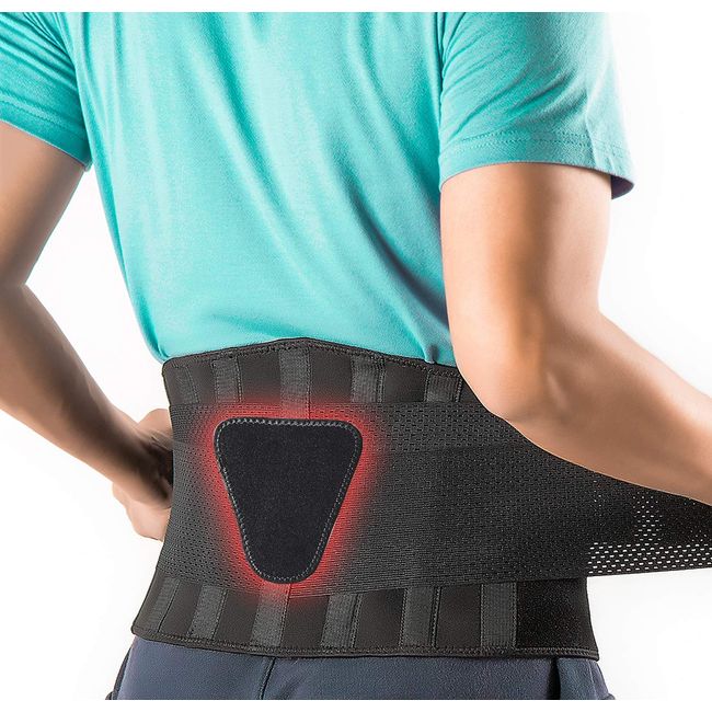 FEATOL Back Brace for Lower Back Pain, Back Support Belt for Women & Men, Breathable Lower Back Brace with Lumbar Pad, Lower Back Pain Relief for Herniated Disc, Sciatica, Large Size/ X Large Size (Waist :30''-38.6'')