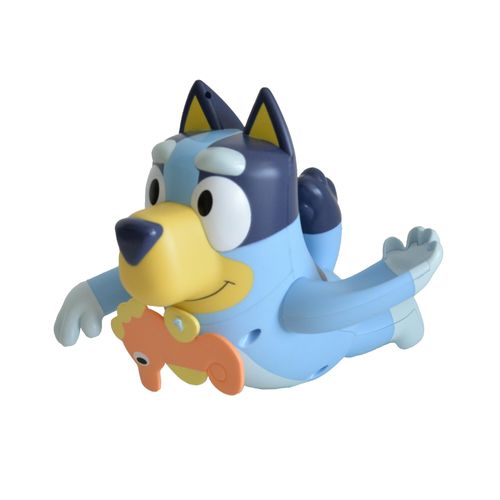 TOMY Toomies Swimming Bluey - Toddler Bath Bluey Toy with Pull String Seahorse, Swims on Front and Back - Interactive Water Play Bluey Toys - Baby Bath Toys and Swimming Pool Toys for +18 Months Old