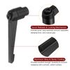 sourcing map 8pcs Adjustable Clamping Lever Handles M10 Female Thread Knobs Rotating Screw Locking Quick Release Ratchet Push Button Handle, Black