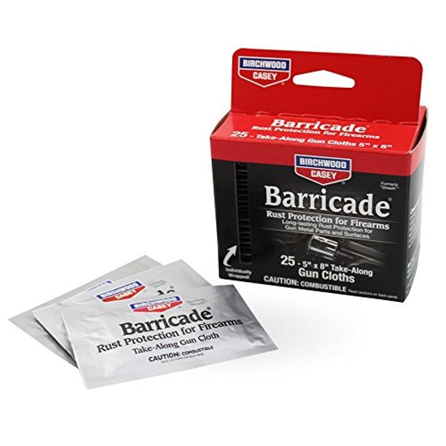 Birchwood Casey Barricade Rust Protection Take-Alongs 25 wipes