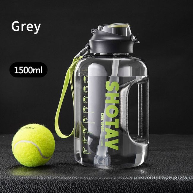 2 Liter Water Bottle With Straw Large Portable Travel Bottles For Training  Sport Fitness Cup With Time Scale Fda Free