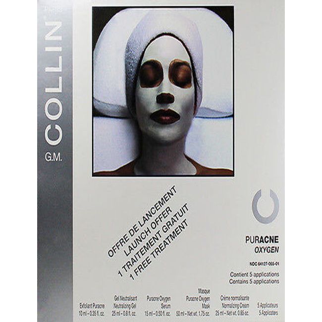 GM G.M. Collin Puracne Oxygen 5 Applications Exfoliant Puracne Kit New