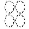 21 Inch Wheel Rim Protector Guard, Scratch Hubcap Patch, ABS Material, Stylish Design, Easy Installation with Splicing Fasteners (Matte Black)