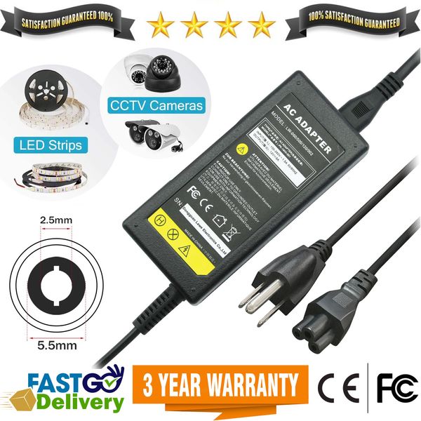 12V 5A Power Supply for CCTV Security Camera DVR Swann Lorex Defender Free Split