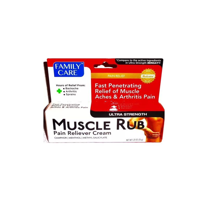 Muscle Rub Pain Reliever Cream Ultra Strength (1.25 Oz) FAMILY CARE ...