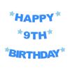 Happy 9th Birthday Customisable Recyclable Card Party Bunting