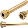 Messing-Gewindefitting Tauchhülse für Temperatursensor 1/2" 9 mm Innen Messing 200 mm