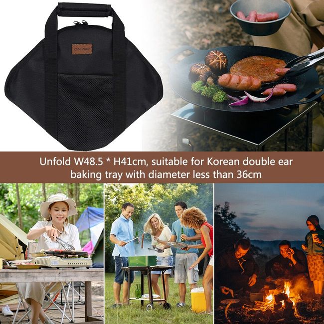 Double-sided Frying Pan, 32cm/12.6in BBQ Grill Pan, Double Side