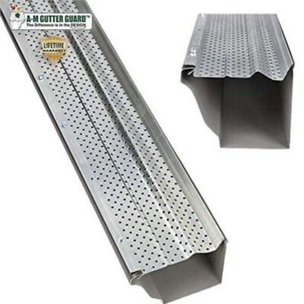 A-M Gutter Guard - Aluminum 6" (100 Feet, Mill Finish) 6 Inch -  100 Feet