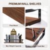 Floating Shelves Wall Mounted Set of 2 Solid Wood Wall Shelf Display Ledge Stor