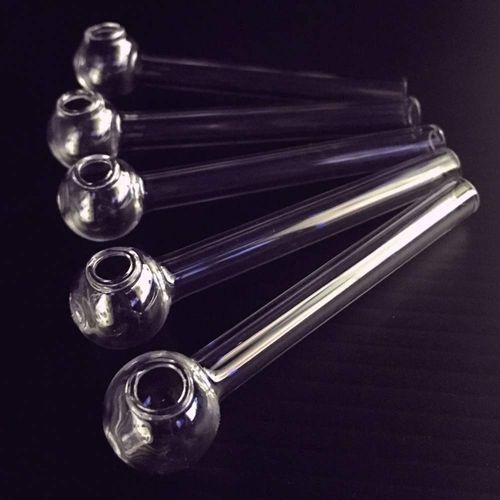 Niceglass 6pcs Thick Glass Oil Burner Transparent Glass Oil Burner Pipe Glass Tube Oil Nail Glass
