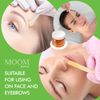 MOOM Organic Lip Face & Eyebrow Wax Kit - Natural Sugar Facial Hair Remover Glaze with Avocado Oil & Green Tea - 18 Waxing Strips & 6 Wooden Sticks for Application 3 oz. 1 Pack