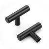 HOME EDIT 3 Pack Matte Black Cabinet Knobs 2 Inch - Black Drawer Knobs Single Hole Black T Bar Hardware Drawer Pulls for Kitchen Cabinets and Dressers