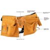 Tool Belt 11 Pockets Every Tool Leather Buckle Closure for Carpenter, Handyman