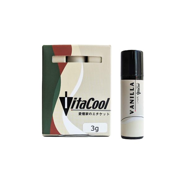 Vitacool Vanilla, 0.1 oz (3 g) x 1 Bottle, Smoking Supporting Non-Smoking Goods, Cuts 80% Tar, Smoke Becomes Sweet Scent, Just Put Powder on the Tip of the Tobacco and Light it (Vanilla, 1)