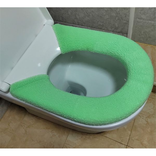 XINFAWE Toilet Seat Cover Pad, Bathroom Closestool Mat, Universal Toilet Seat Cushion Covers Soft Thicker Warmer Washable Toilet Seat Cover Pads.（fruit green）