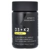D3 + K2, Plant-Based, 62.5 mcg/100 mcg, 60 Veggie Softgels