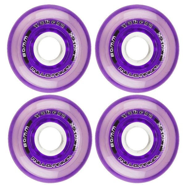 Labeda Millenium Inline Skate Wheels (Purple, 80mm)