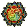 ImZauberwald Rainbow Fractal Crop Circle Patch ~7inch Handmade Psychedelic Art