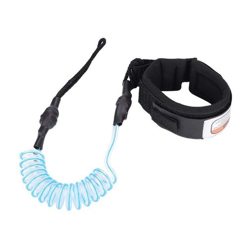 Nikou Surfboard SUP Leash, 5 mm Surf Safety Foot Rope Coiled Foot Rope with Foot Loop Velcro Surf Lead for Stand Up Paddle Board Surfboard