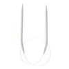 MILWARD 2224607 Knitting Needles, Fixed Circular, 60cm, Silver Grey, 5 mm