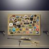 Yzpacc Tactical Patch Display Board, Loop-Surface Foldable Combat Morale Military Patch Hang Holder Panel for Military Army