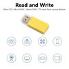 Pipestation USB Micro SD Card Reader (2 Pack) | USB-2.0 Micro-SD Smart Card Reader Adapter for Micro-SDHC, Micro-SDXC and TF Memory Cards for use with PC, Laptop, Mac and Computers (Yellow)
