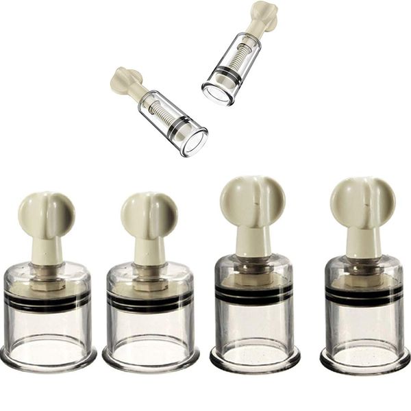 Vacuum Twist Suction Cupping Device Rotating Cupping Magnet Massage Full Body Massager Vacuum Cupping Set Cupping Therapy Set - (6 Pcs/Set)