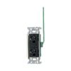 Panasonic WN1162A1 Embedded Retention Grounding Double Outlet with Ground Lead Choco