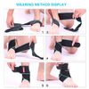 BESKEY Ankle Support Brace Adjustable Breathable Elastic Nylon Material Fit for Most Size Use for Sports