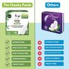 The Cheeky Panda 10 Pads with Bamboo Lining & Core Night