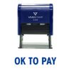 OK to Pay Self Inking Rubber Stamp (Blue Ink) - Medium