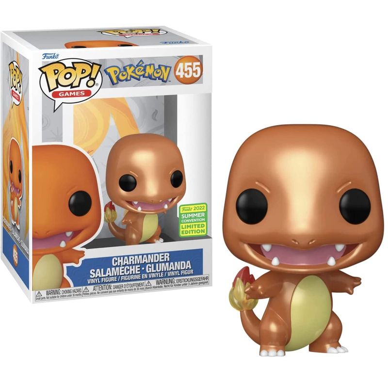 Funko Pop! Pokémon - Charmander Metallic #455 - SDCC 2022 - Neuf