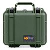 Pelican 1200 OD Green & Black case with foam.