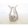 Lite gray iredescent marbled acrylic hair claw clip