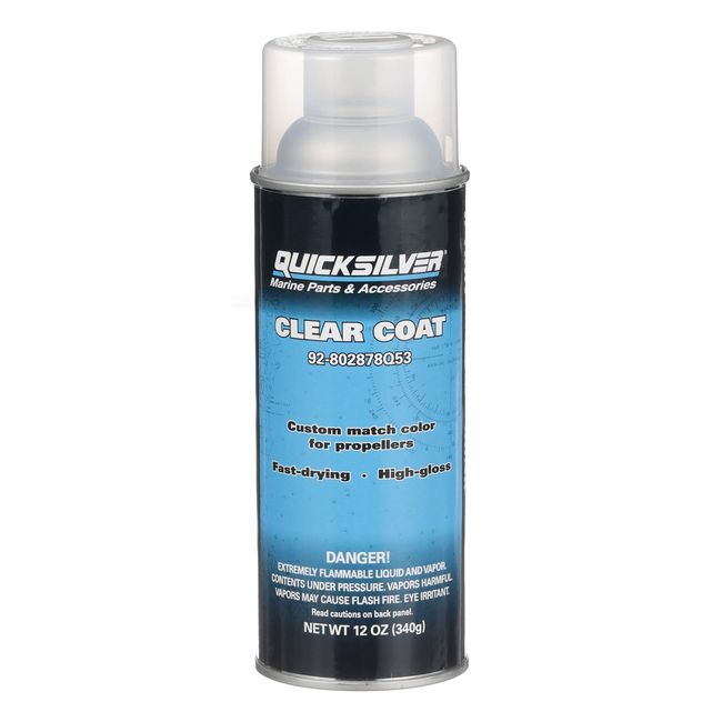 Quicksilver 802878Q53 Clear Coat Enamel Spray Paint - EveryMarket