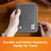 Zero Grid Passport Wallet - Travel Document Holder w/RFID Blocking, Shadow, One Size, Single