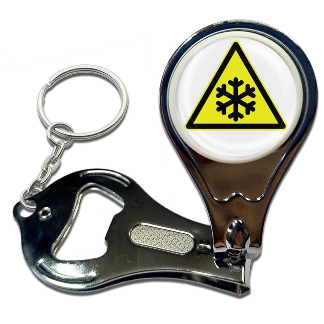 BadgeBeast.co.uk Low Temperature - Key Ring Bottle Opener and Nail Clipper