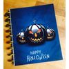 Fall Halloween Scary Pumpkin Front/Back Cover Set for use w Happy Planner