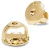 Everyday Elegance Solid 14K Yellow Gold Two Earring Back Replacement | Threaded Screw on Screw Off Hypoallergenic Post | Earring Back Locking | 1 Pair | Post Size Large .040" | with Gift Box