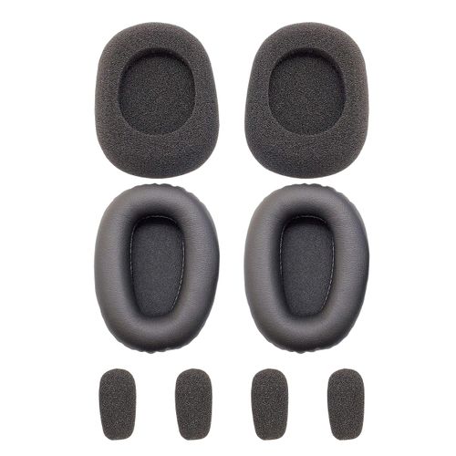 Blucoil EPMC-B450XT Replacement Ear Pad Cushions and Microphone Windscreens Kit for Blueparrott B450-XT Classic Headset
