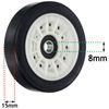 SPARES2GO Drum Support Wheel compatible Beko Tumble Dryer (75mm)