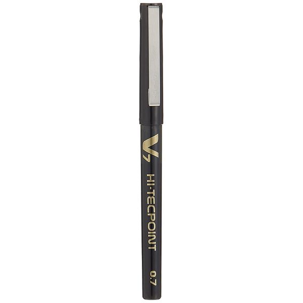 Pilot V7 Hi-Tecpoint Rollerball Pen, 0.7 mm Tip - Black