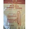 Vtg Nos Chrome Cabinet Hinges Red Lines Beveled Corners Step Edges Flush Mount