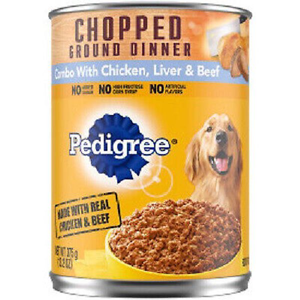 Dog Food, Chicken Beef & Liver, 13.2-oz. Can 01077-