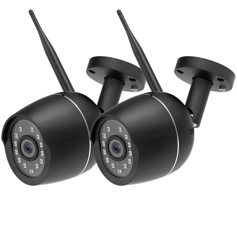 2Pack Security Cameras Wireless Outdoor, 1080P Full HD Home Cameras ...