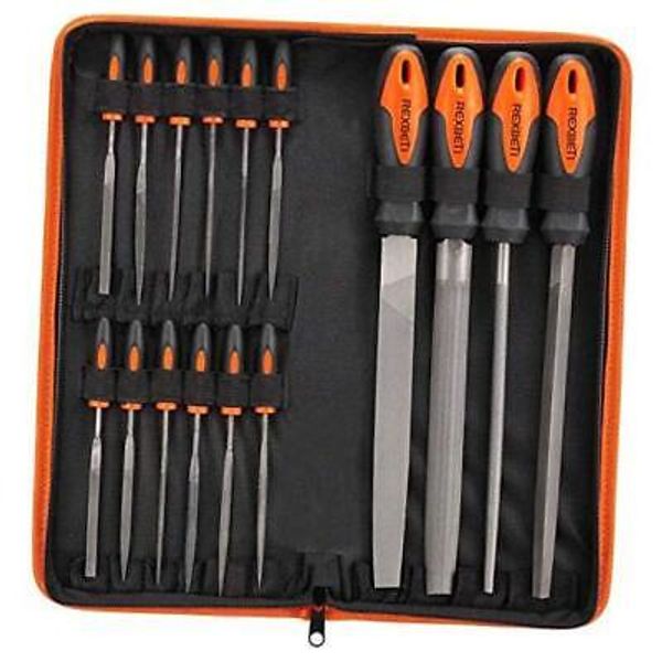 16Pcs Premium Grade T12 Drop Forged Alloy Steel File Set with Carry Case,